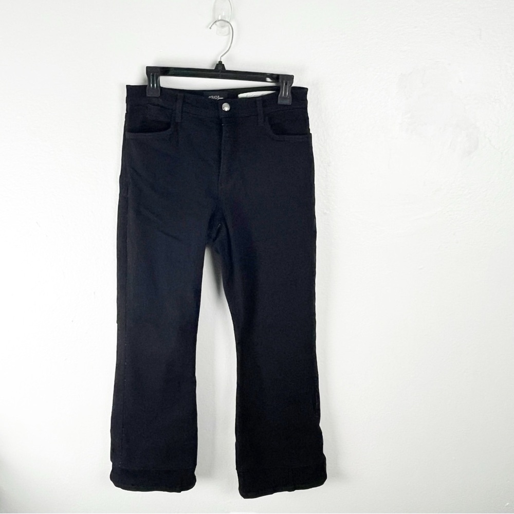 NYDJeans Black High Rise Five Pockets Side Leg Accents Jeans Size 8P Neutral